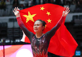 China's Zhang Qingying wins balance beam title at Artistic ...