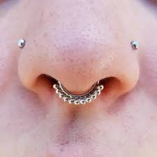 Double Nostril And Septum By Chandra Jade At Sugarhouse Septum Jewelry Is The Vaughn Ring By Anatom Nose Piercing Jewelry Septum Jewelry Body Piercing Jewelry