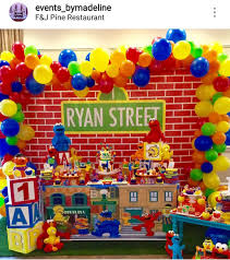 Sesame Street Theme Dessert Table And Decor Sesame Street Birthday Party Ideas Boy Sesame Street Birthday Party Elmo Birthday Party Boy
