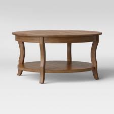 Shelburne Round Coffee Table Natural Threshold In 2020 Round Coffee Table Round Wooden Coffee Table Coffee Table