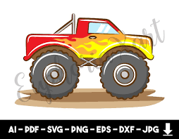 Monster Truck Svg Monster Truck Clipart Monster Truck Etsy Monster Trucks Monster Clip Art
