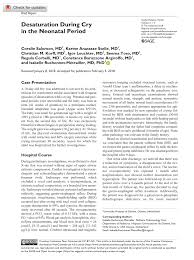 Pdf Desaturation During Cry In The Neonatal Period