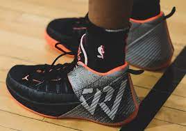 Russell westbrook is a point guard for the nba's oklahoma city thunder , and has a signature line of footwear and apparel with jordan brand. Jordan Russell Westbrook Signature Shoe First Look Sneakernews Com