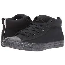 Black And White Striped Converse Converse Chuck Taylor All Star Street Mid Black White Black Classic 48 Liked On Polyvore Featuring Shoes Sneakers Blac Black Lace Shoes Black Lace Up Shoes Converse Chuck Taylor All Star