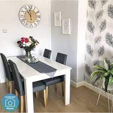 Sunset trading andrews 7 piece butterfly leaf dining table set. White Extendable Dining Table With High Gloss Finish 6 Seater Vivienne Furniture123