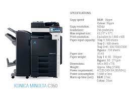 Create a booklet in copy mode 3. Konica Minolta Bizhub C360 Tech Nuggets