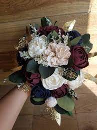 See more ideas about wedding, bouquet, wedding bouquets. Limited Custom Navy Burgundy Blush Wedding Bouquet Sola Wood Flowers And Dried Flowers A Blush Bouquet Wedding Navy Wedding Flowers Burgundy And Blush Wedding