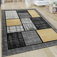 Le revêtement en tissu jaune moutarde de ce fauteuil au style scandinave apportera une touche de couleur idéale dans votre intérieur. Tapis Salon Motif A Carreaux Moderne Poils Ras Carres Jaune Gris Blanc 120x170 Cm Cdiscount Maison