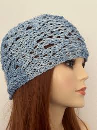 Hand Knits 2 Love Headband Bandana Turban Cotton Ombre Denim Flower Bead  Deeigne Hats