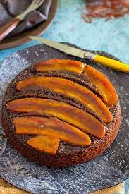 Chocolate Banana Upside Down Cake My Kitchen Stories Recipe Upside Down Cake Banana Upside Down Cake Chocolate Banana