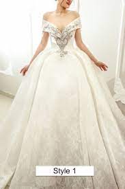 Dreamy Princess Floral Lace White Ivory Ball Gown Wedding Dress With Chapel Train Various Styles Ivory Ball Gown Ball Gown Wedding Dress Ball Gowns