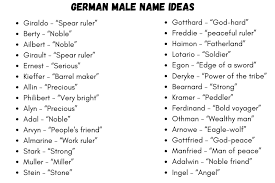 Aariyeh · alberto · antoine ; 260 Great German Male Names With Meanings