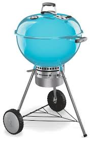 One Touch Premium 57 Cm Turquoise Weber Charcoal Bbq Charcoal Bbq Charcoal Grill House Of Turquoise