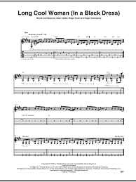 Bass enters midway through 2nd time; Long Cool Woman In A Black Dress Sheet Music The Hollies Guitar Tab