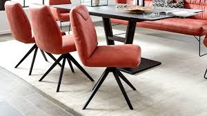 Interliving Esszimmer Serie 5501 Lederstuhl Rotes Leder Z78 15 Blush Schwarzes Metall