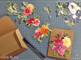 Easy to make with decoupage, blank and sentiment tiles. Card Making With Floral Watercolor Cutouts Craftify My Love