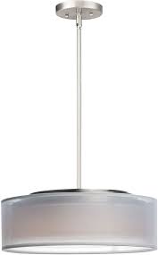 Maxim 10224wosn Prime Modern Satin Nickel Led 16 Drum Drop Ceiling Light Fixture Max 10224wosn