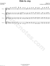 Ode to joy is used as the theme song to chinese tv series ode to joy and it was performed by zhang jiang. Ludwig Van Beethoven Ode To Joy Flute Quartet Score Sheet Music In G Major Download Print Sku Mn0090425