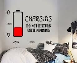 Wall art vinyl sticker room decal mural decor cars trucks boys nursery bo2320. Charging Do Not Disturb Boys Girls Bedroom Wall Art Sticker Decal Ebay