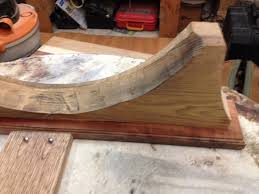 Once cut in half, take your sander and smooth the joints and barrel to prepare it for stain. Wine Barrel Coffee Table Part 5 The Finishing Touches John Can Make It