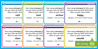 Antonyms Blether Stations Teacher Made