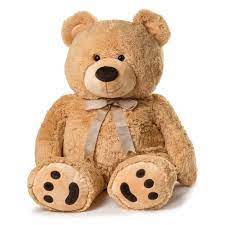 Joon Huge Teddy Bear With Ribbon Tan Walmart Com Walmart Com Huge Teddy Bears Big Teddy Bear Bear Stuffed Animal