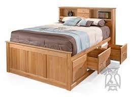 Hoot Judkins Furniture Archbold Furniture Solid Alder Wood Shaker Queen 9 Drawer Storage Bed W In 2020 Wood Bedroom Furniture Unfinished Furniture Bookcase Headboard