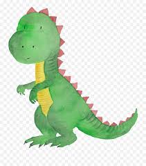 Dinosaurs living by the river illustration. Download Hd Green Hand Drawn Cartoon Dinosaur Transparent Kids Dinosaur Watercolor Png Transparent Dinosaur Free Transparent Png Images Pngaaa Com