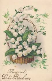 French Muguets Lilies Of The Valley Vintage Card Lily Of The Valley French Greetings Postcard