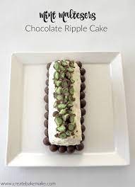 Mint Maltesers Chocolate Ripple Cake Create Bake Make Recipe Choc Ripple Cake Chocolate Christmas Pudding Maltesers Chocolate
