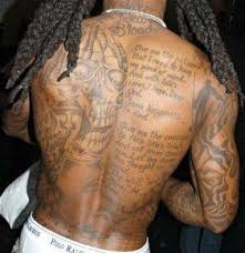 These are real uv or glow in the dark tattoos done for a special use in his mtv videos, 'i am not a human being'. What S One More Tattoo For Lil Wayne What S Making News