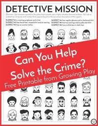 Detective Puzzle For Kids Free Printable Growing Play Mystery Games For Kids Spy Games For Kids Puzzles For Kids