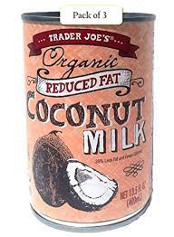 Amazon Com Trader Joe S Organic Coconut Milk Reduced Fat 13 5oz 400 Ml Pack Of 3 Grocery Gourmet Food