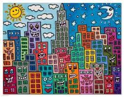 James Rizzi James Rizzi Day Or Night My City Is Bright Kunstprojekt Fur Kinder Kunstler Grundschule James Rizzi