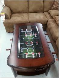 The urge to attain indoor gaming equipment though stereotypical can be felt by husbands and fathers from all around the world.while in most cases, it is the wife or mother who wishes to get an elegant piece of furniture for the house. Foosball Coffee Table Must Have Man Cave Accessories
