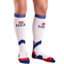 Zensah Usa Compression Socks American Flag Running Compression Sock Great For Runners Travel Nurses Spo Compression Socks American Flag Socks Sport One
