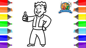 797 x 1003 file type: How To Draw Vaultboy Fallout Coloring Pages For Kids Fallout Shelter Vaultboy Kids Cartoon Animation Youtube