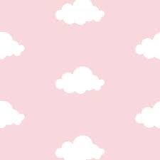 Confortável e segura, é o mimo criativo que toda criança quer. Papel De Parede Nuvem Rosa