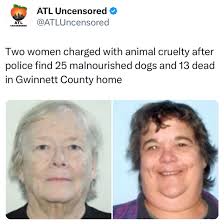 Gwinnett County Police arrested 67-year-old Christine Abbott and  65-year-old Donna Slavin