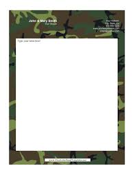 Here is a high quality letterhead template in ms word format, download link. Camouflage Personal Letterhead