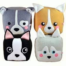 Dog Cube Plushie Pitbull Bull Terrier Corgi Boston Terrier Husky Shiba Inu Dog Loaf Plush Toy Boston Terrier Funny Boston Terrier Plush Toy