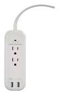 2-Outlet Travel Power Block with Dual USB Ports Noma