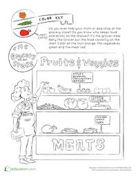 The Grocery Store Worksheet Education Com Color Worksheets For Preschool Free Printable Worksheets Kindergarten Worksheets