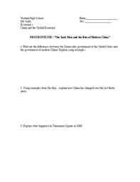 Have your students watch a ten minute video on the massacre and answer the questions.the video can also be found on. Short Answer Questions Frontline The Tank Man And The Rise Of Modern China