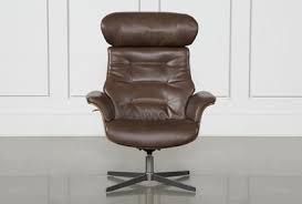 Free shipping on orders over $35. Amala Brown Leather Reclining Swivel Chair With Adjustable Headrest And Ottoman Living Spaces