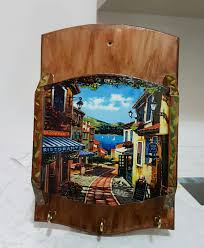 Ahsap Boyama Anahtarlik Porta Chaves Chaves