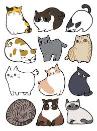 Cats Cats Cats Sticker Set From Nina Draws Cat Doodle Cat Posters Cute Cat Drawing
