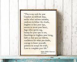 Ralph Waldo Emerson Quote My Wish For You Grad Graduation Etsy In 2020 Ralph Waldo Emerson Quotes My Wish For You Quote Prints