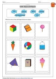 Labeling Shape Name Of The Object Shapes Worksheets 3d Shapes Worksheets Solid Shapes