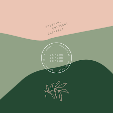 Pink Green All Natural Food Brand Branding Design Logo Green Branding Identity Design Logo